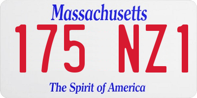 MA license plate 175NZ1