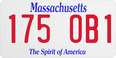 MA license plate 175OB1