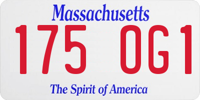MA license plate 175OG1