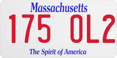 MA license plate 175OL2