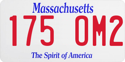 MA license plate 175OM2