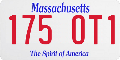 MA license plate 175OT1