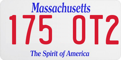 MA license plate 175OT2