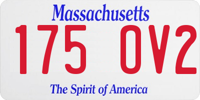 MA license plate 175OV2