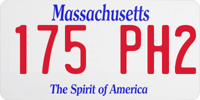 MA license plate 175PH2