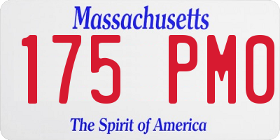 MA license plate 175PM0