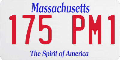 MA license plate 175PM1