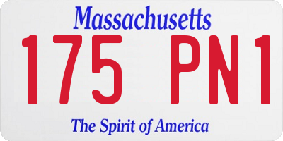 MA license plate 175PN1