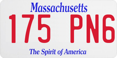 MA license plate 175PN6