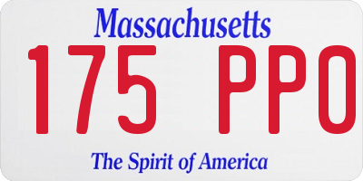 MA license plate 175PP0