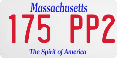 MA license plate 175PP2