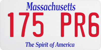 MA license plate 175PR6