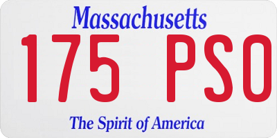 MA license plate 175PS0