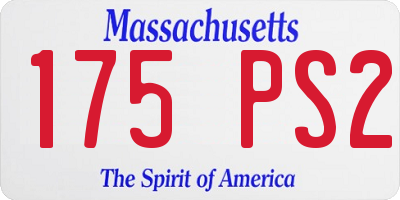 MA license plate 175PS2