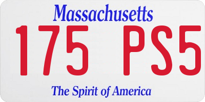 MA license plate 175PS5
