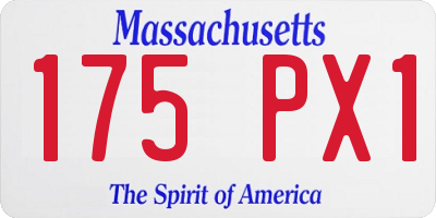 MA license plate 175PX1