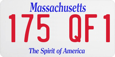 MA license plate 175QF1