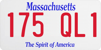 MA license plate 175QL1