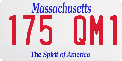 MA license plate 175QM1