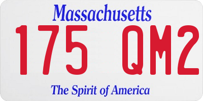 MA license plate 175QM2