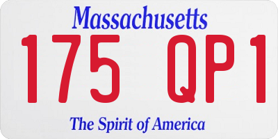 MA license plate 175QP1