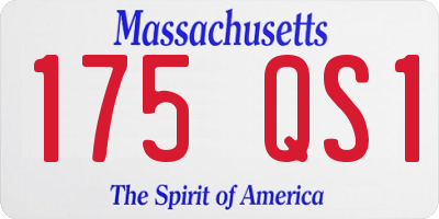 MA license plate 175QS1