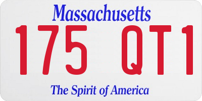 MA license plate 175QT1
