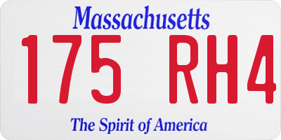 MA license plate 175RH4