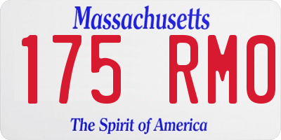 MA license plate 175RM0