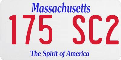 MA license plate 175SC2