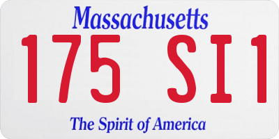MA license plate 175SI1