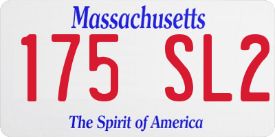 MA license plate 175SL2