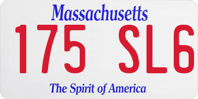 MA license plate 175SL6