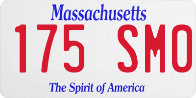 MA license plate 175SM0