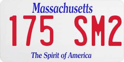 MA license plate 175SM2