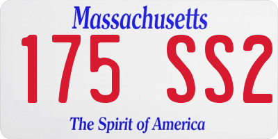 MA license plate 175SS2