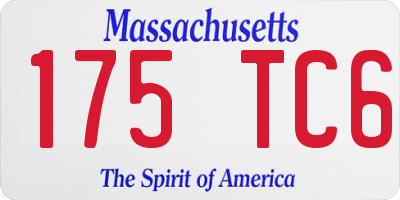 MA license plate 175TC6