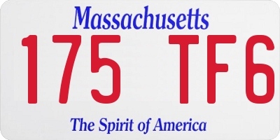 MA license plate 175TF6
