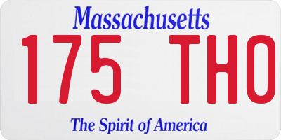 MA license plate 175TH0