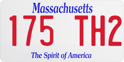 MA license plate 175TH2