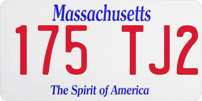 MA license plate 175TJ2