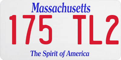 MA license plate 175TL2