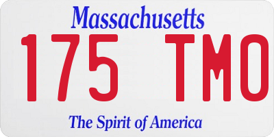 MA license plate 175TM0