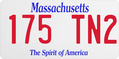 MA license plate 175TN2