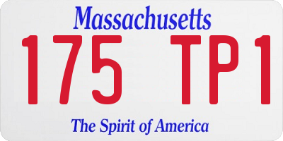 MA license plate 175TP1