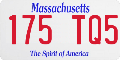 MA license plate 175TQ5