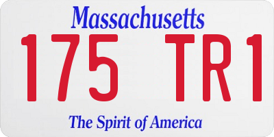 MA license plate 175TR1
