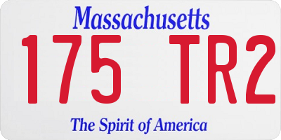 MA license plate 175TR2