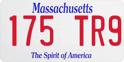 MA license plate 175TR9