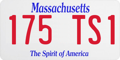 MA license plate 175TS1